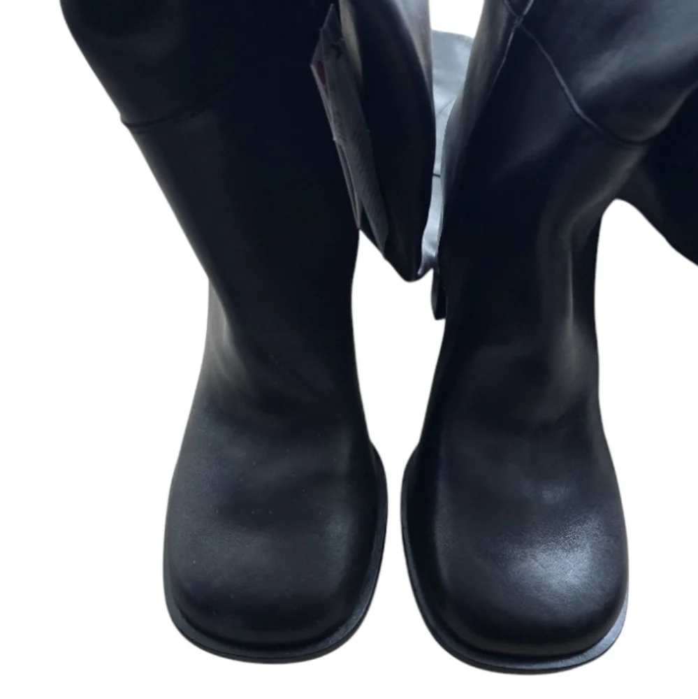 RARE Zara Studio Atelier Limited Edition Over The Knee Leather Heeled Boots